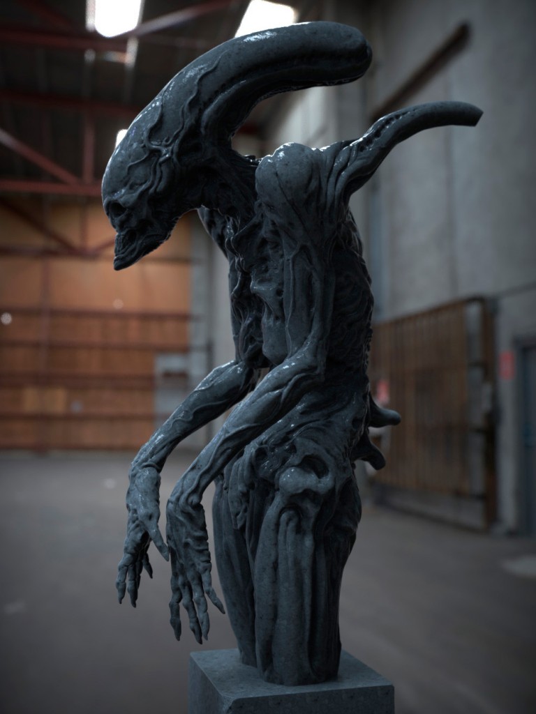 Alien Matriarch: an image of Dominic's next 3D print, rendered in KeyShot.