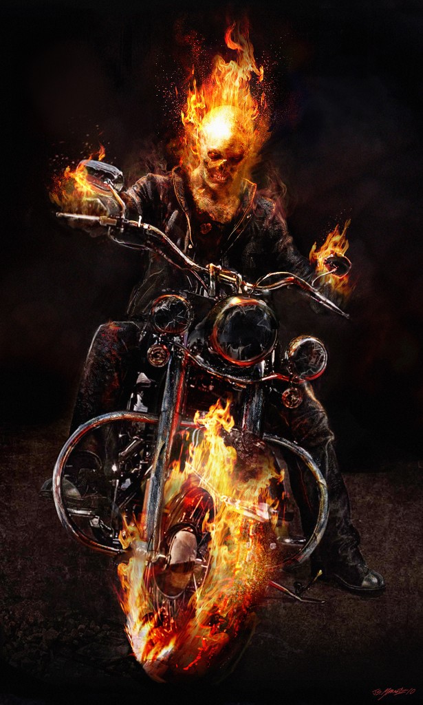 Concept art for Ghost Rider: Spirit of Vengeance.