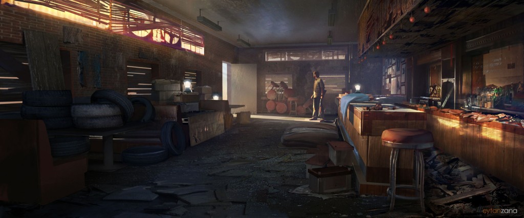 Bill's Bar: art for Naughty Dog's The Last of Us.