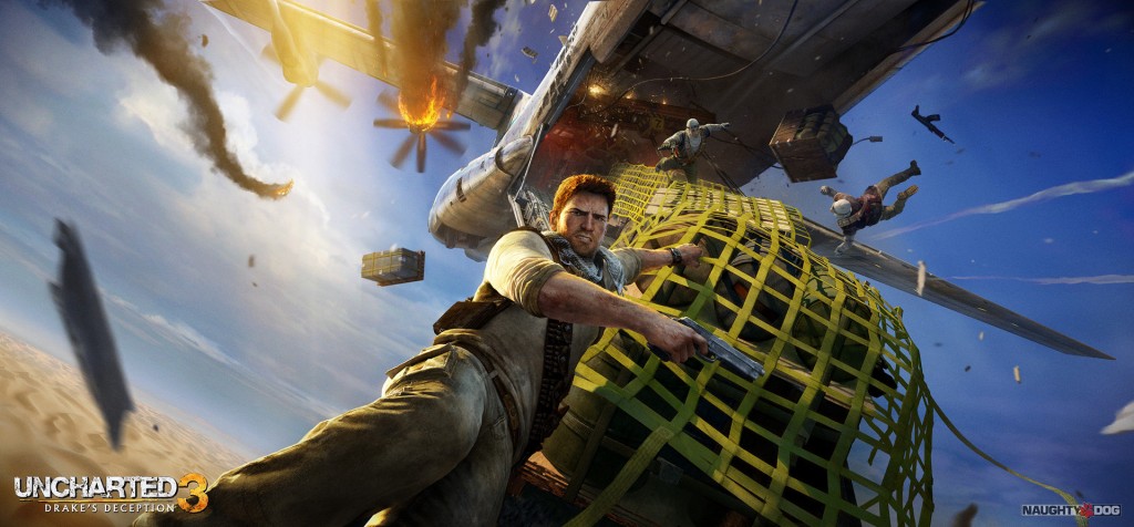 Key art from Naughty Dog's Uncharted 3: Drake's Deception.