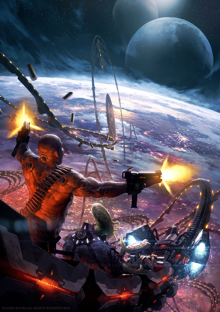 Cover art for Theme Planet by Andy Remic, published by Solaris Books.