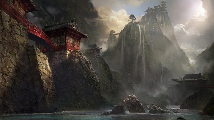 Art work by James Paick. Concept art for Crystal Dynamics' 2013 Tomb Raider reboot.