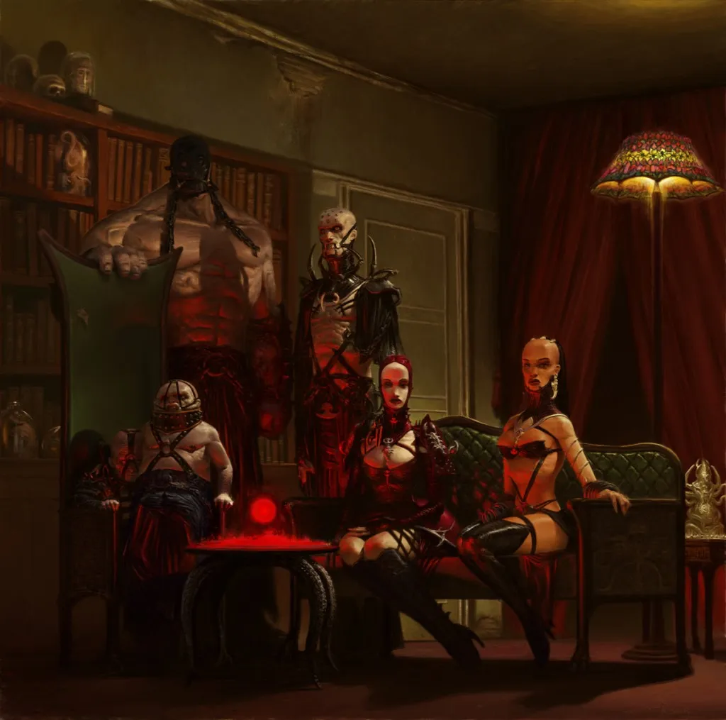 The Hell Club: artwork for The Others, Guillotine Games' horror board game.