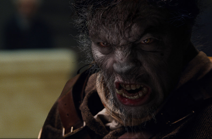Concept work for Benicio del Toro's transformation sequence from The Wolfman.