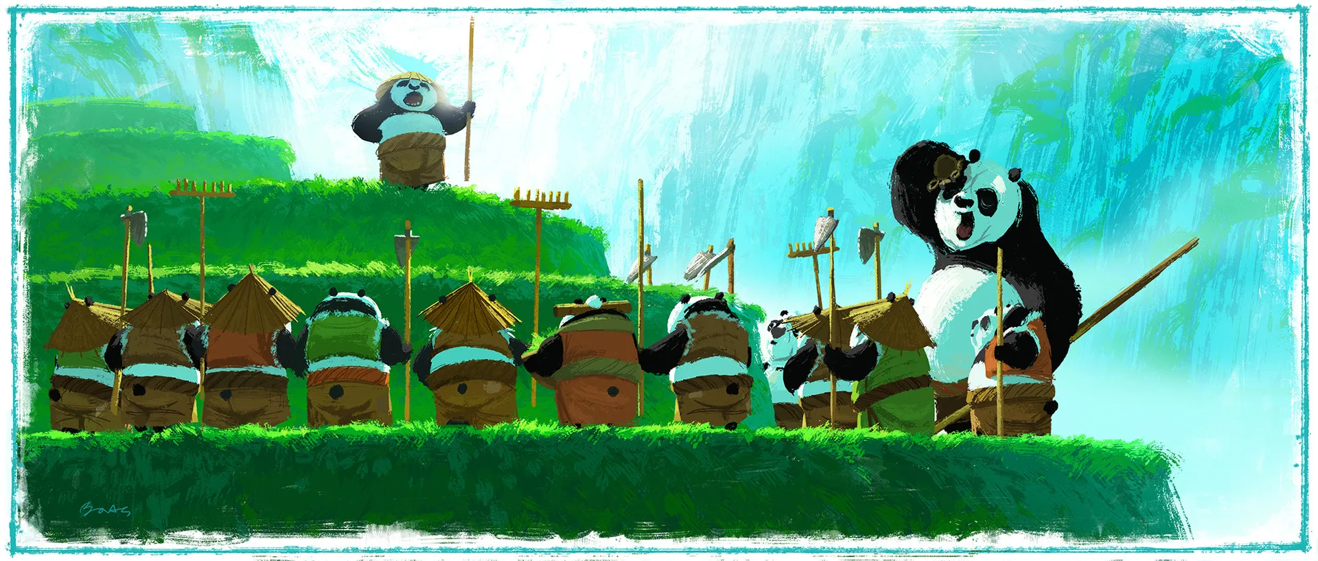 Visual development for Kung Fu Panda 3's Panda Village by Max Boas.