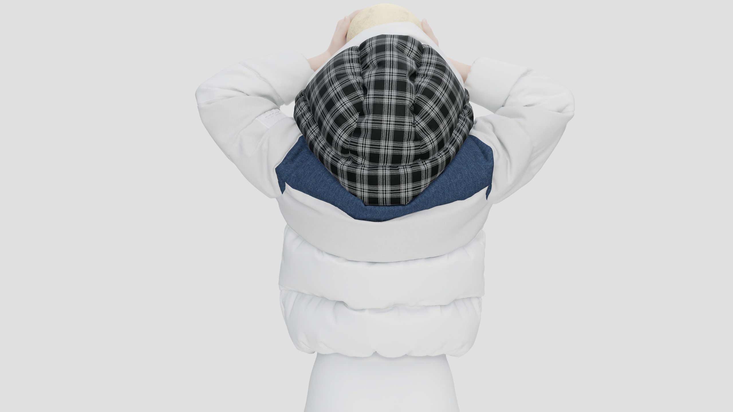 3D render showing the back of a Bacon jacket