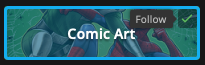Screenshot of the Comic Art Channel button
