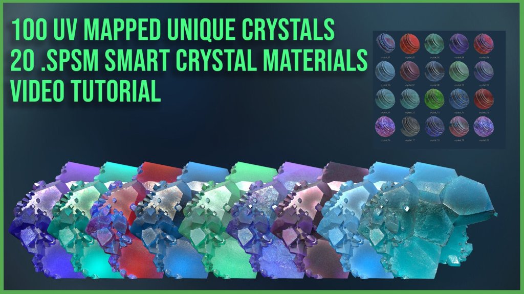 Thumbnail for the 20 crystal mineral smart materials pack