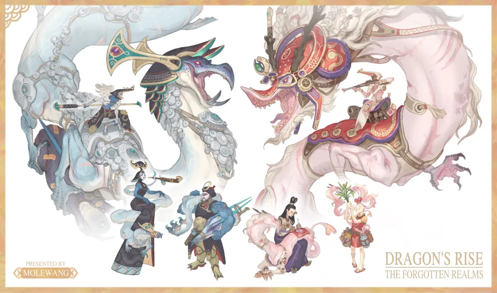 Character lineup of mole wang's characters